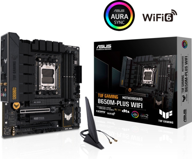 ASUS TUF GAMING B650M-PLUS WIFI mATX-hovedkort i gruppen Datautstyr / PC-Komponenter / Hovedkort hos TP E-commerce Nordic AB (C68410)