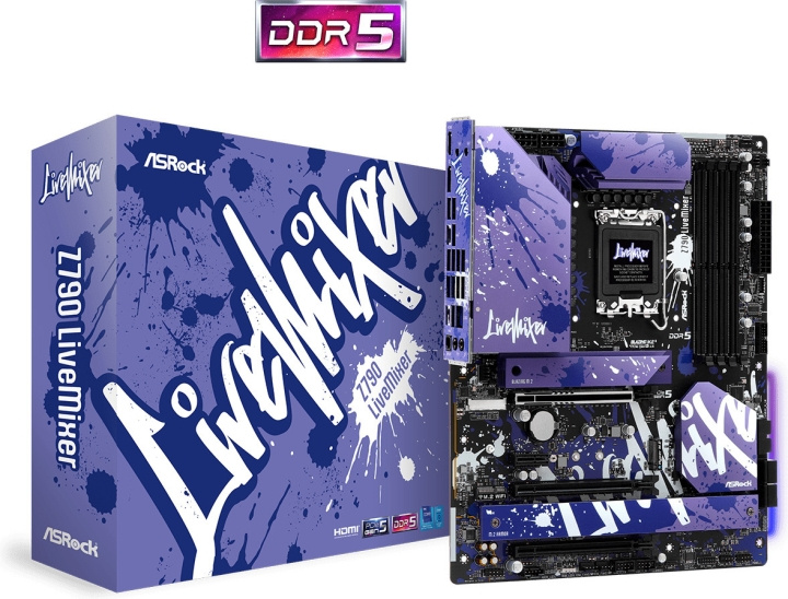 ASRock Z790 LiveMixer LGA1700 ATX-hovedkort i gruppen Datautstyr / PC-Komponenter / Hovedkort hos TP E-commerce Nordic AB (C68429)