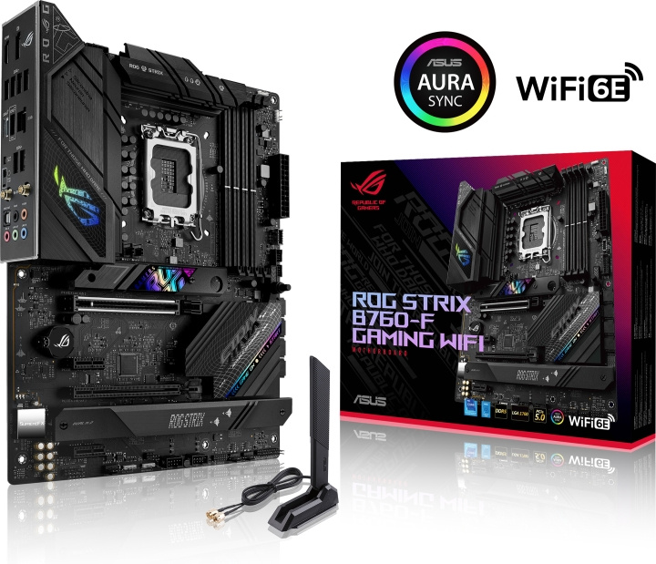 ASUS ROG STRIX B760-F GAMING WIFI ATX-hovedkort i gruppen Datautstyr / PC-Komponenter / Hovedkort hos TP E-commerce Nordic AB (C68434)