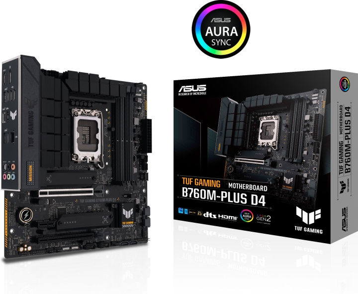 ASUS TUF GAMING B760M-PLUS D4 mATX-hovedkort i gruppen Datautstyr / PC-Komponenter / Hovedkort hos TP E-commerce Nordic AB (C68438)