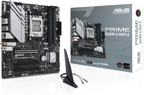 ASUS PRIME B650M-A WIFI II -mATX-hovedkort i gruppen Datautstyr / PC-Komponenter / Hovedkort hos TP E-commerce Nordic AB (C68457)