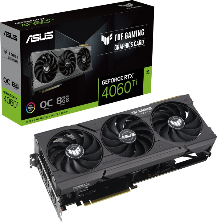 ASUS GeForce TUF-RTX4060TI-O8G-GAMING grafikkort i gruppen Datautstyr / PC-Komponenter / Skjermkort hos TP E-commerce Nordic AB (C68474)