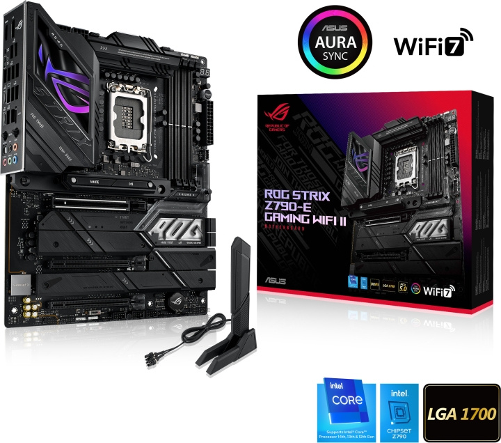 ASUS ROG Strix Z790-E Gaming WiFi II ATX-hovedkort i gruppen Datautstyr / PC-Komponenter / Hovedkort hos TP E-commerce Nordic AB (C68525)