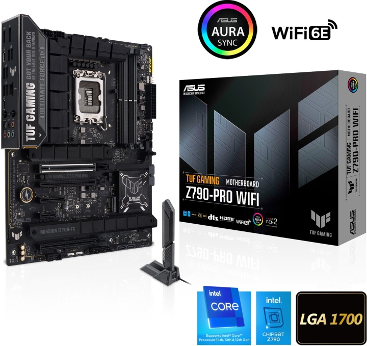 ASUS TUF GAMING Z790-PRO WIFI ATX-hovedkort i gruppen Datautstyr / PC-Komponenter / Hovedkort hos TP E-commerce Nordic AB (C68528)