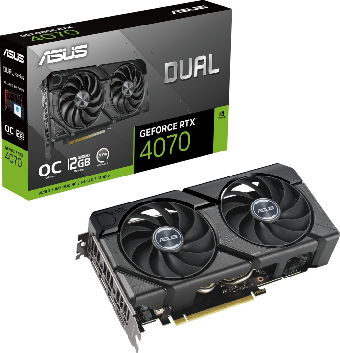 ASUS GeForce DUAL-RTX4070-O12G-EVO-grafikkort i gruppen Datautstyr / PC-Komponenter / Skjermkort hos TP E-commerce Nordic AB (C68537)