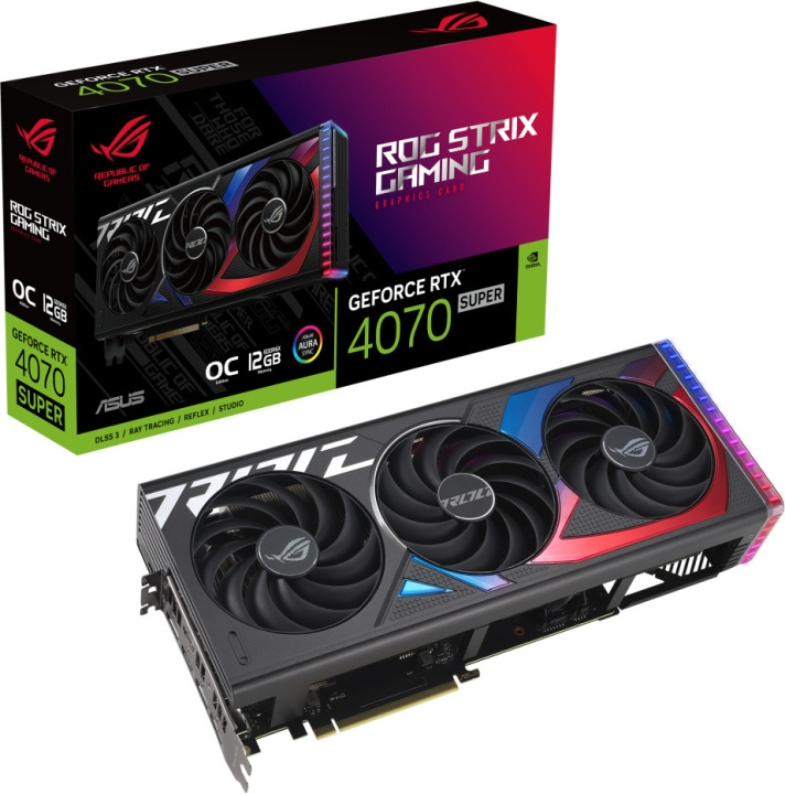 ASUS GeForce ROG-STRIX-RTX4070S-O12G-GAMING-grafikkort i gruppen Datautstyr / PC-Komponenter / Skjermkort hos TP E-commerce Nordic AB (C68539)