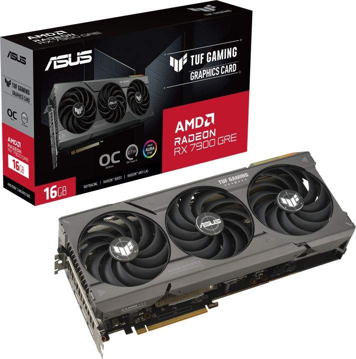 ASUS AMD Radeon TUF-RX7900GRE-O16G-GAMING grafikkort i gruppen Datautstyr / PC-Komponenter / Skjermkort hos TP E-commerce Nordic AB (C68582)