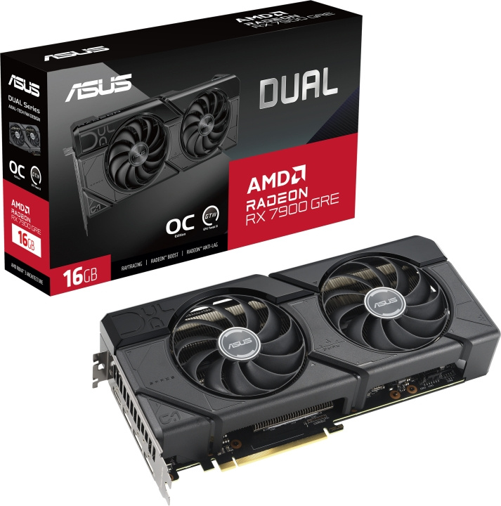 ASUS AMD Radeon DUAL-RX7900GRE-O16G grafikkort i gruppen Datautstyr / PC-Komponenter / Skjermkort hos TP E-commerce Nordic AB (C68583)