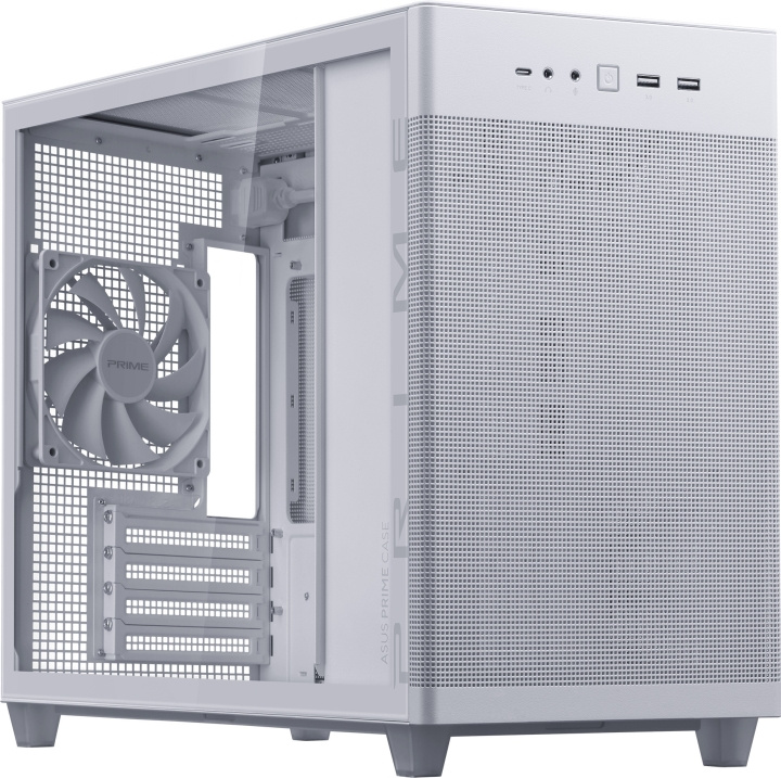 ASUS Prime AP201 TG Micro-ATX-kabinett med vindu, hvit i gruppen Datautstyr / PC-Komponenter / Chassis hos TP E-commerce Nordic AB (C68608)