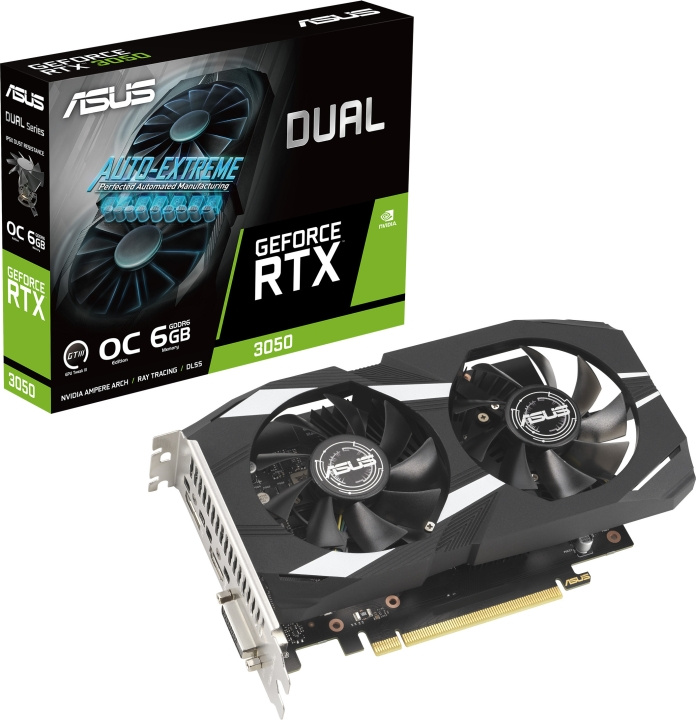 ASUS DUAL GeForce RTX 3050 OC 6 GB grafikkort i gruppen Datautstyr / PC-Komponenter / Skjermkort hos TP E-commerce Nordic AB (C68619)