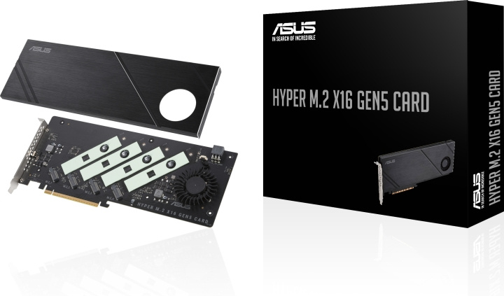 ASUS Hyper M.2 x16 Gen5-kortadaptere i gruppen Datautstyr / PC-Komponenter / Hovedkort hos TP E-commerce Nordic AB (C68621)