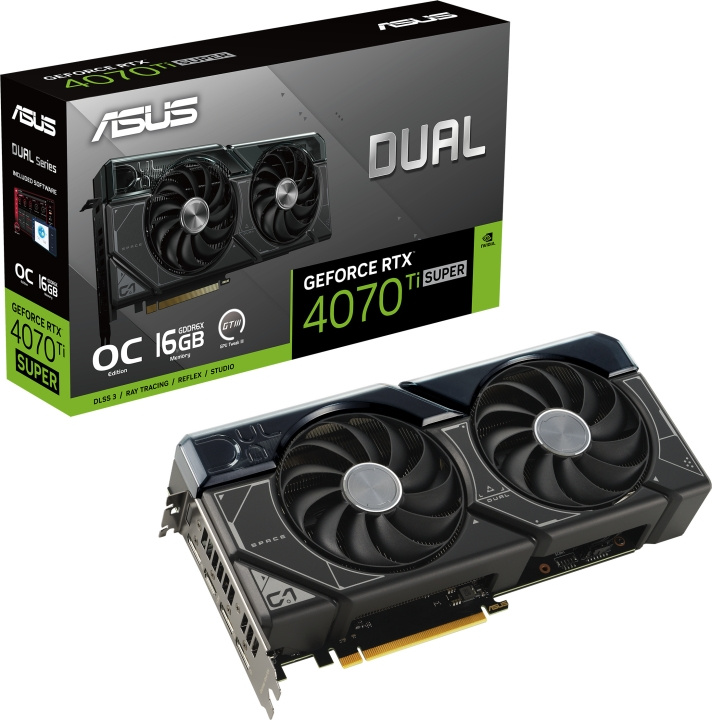 ASUS GeForce DUAL-RTX4070TIS-O16G-grafikkort i gruppen Datautstyr / PC-Komponenter / Skjermkort hos TP E-commerce Nordic AB (C68638)