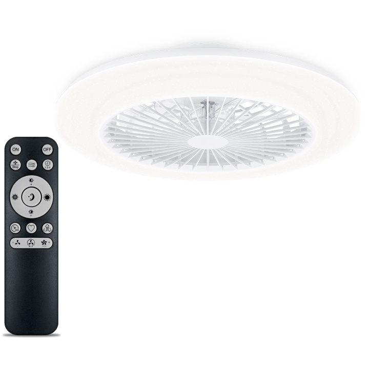 Philips Amigo Takfläkt med LED-belysning Varm-/kallvitt 6000 lm i gruppen HJEM, HUS OG HAGE / Vifter og klimaprodukter / Gulvvifte hos TP E-commerce Nordic AB (C68773)