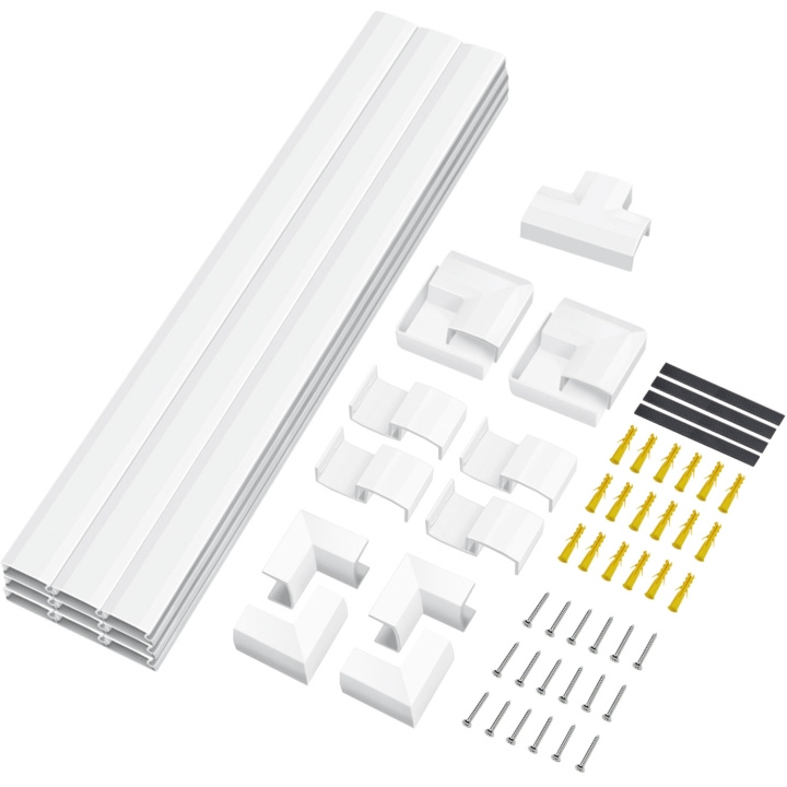 LogiLink Kabelkanal-kit 67 delar Vit i gruppen Elektronikk / Kabler og adaptere / Kabelhåndtering hos TP E-commerce Nordic AB (C68806)