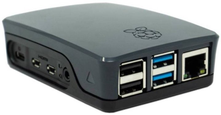 Raspberry Pi plastkoffert, Raspberry Pi 4 B, svart i gruppen Datautstyr / PC-Komponenter / Raspberry Pi hos TP E-commerce Nordic AB (C68907)