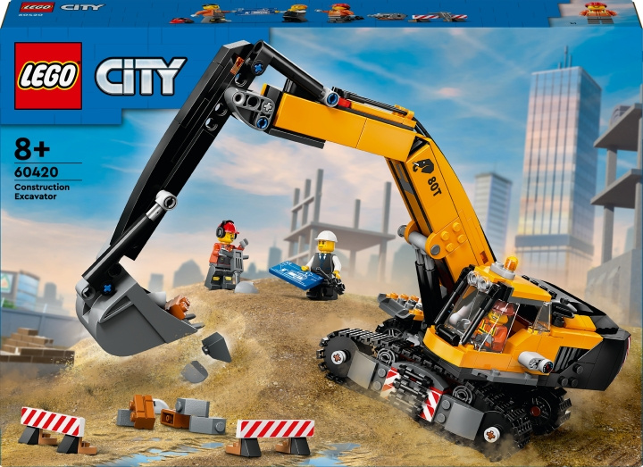 LEGO City Store kjøretøy 60420 - Gul anleggsgravemaskin i gruppen LEKER, BARN OG BABY / Leker / Byggeleker / Lego hos TP E-commerce Nordic AB (C69275)