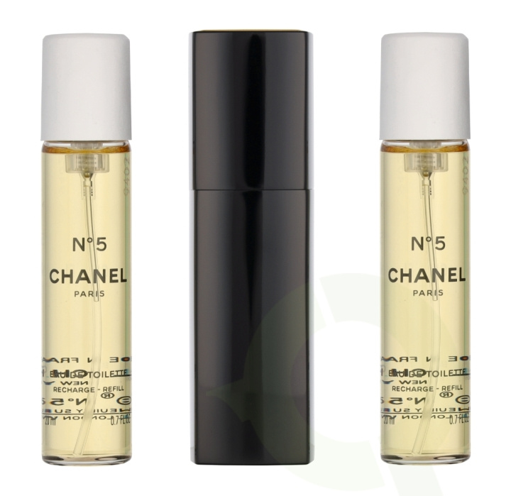 Chanel No 5 Giftset 60 ml 2x Edt Spray Refill 20Ml/1x Edt Spray 20Ml- Twist and Spray - Purse Spray i gruppen HELSE OG SKJØNNHET / Gavesett / Gavesett for henne hos TP E-commerce Nordic AB (C69363)