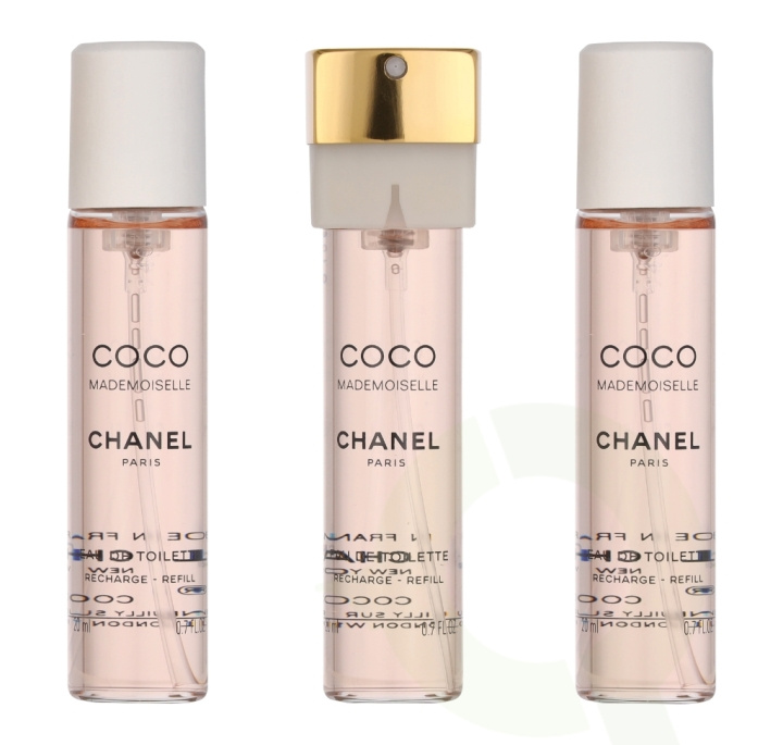 Chanel Coco Mademoiselle Giftset 60 ml 3x Edt Spray Refill 20Ml - Twist and Spray - Purse Spray i gruppen HELSE OG SKJØNNHET / Gavesett / Gavesett for henne hos TP E-commerce Nordic AB (C69364)