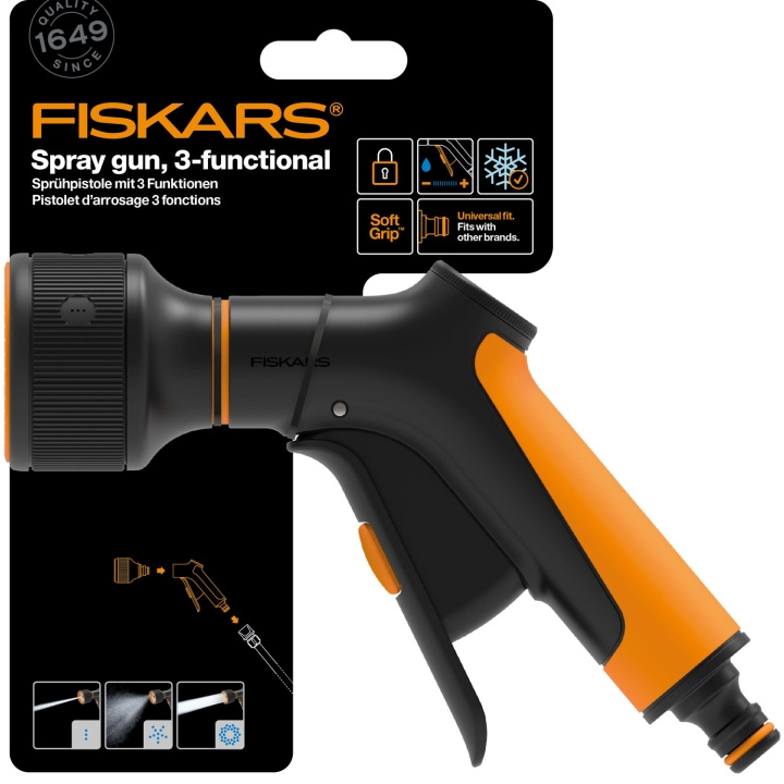 Fiskars Sprinklerpistol 3-funktion. front tr i gruppen HJEM, HUS OG HAGE / Hageprodukter / Hageredskap hos TP E-commerce Nordic AB (C69558)