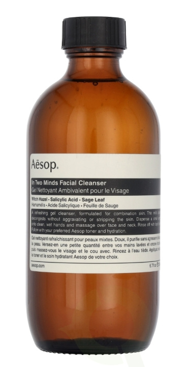 AESOP In Two Minds Facial Cleanser 200 ml i gruppen HELSE OG SKJØNNHET / Hudpleie / Ansikt / Rengjøring hos TP E-commerce Nordic AB (C69651)