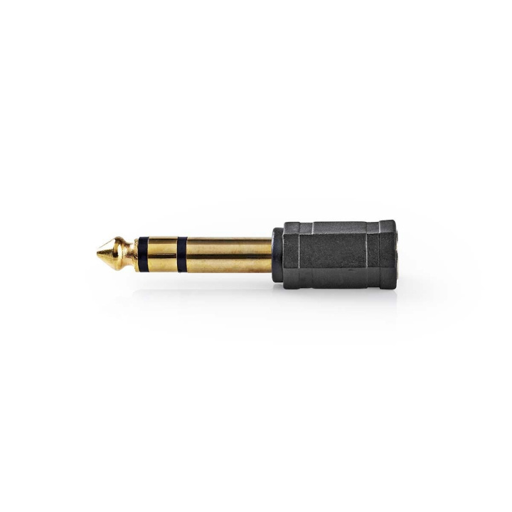 Nedis Stereo Audio Adapter | 6.35 mm Han | 3.5 mm Hun | Gull belagt | Rett | ABS | Sort | 10 stk. | Konvolutt i gruppen Elektronikk / Kabler og adaptere / Lyd analog / Adaptere hos TP E-commerce Nordic AB (C69687)