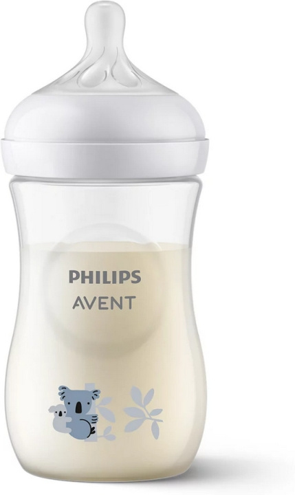 Philips Avent SCY903/67 Natural Response tåteflaske, 260 ml, koala i gruppen LEKER, BARN OG BABY / Babyprodukter / Smokker & Tannringer hos TP E-commerce Nordic AB (C69780)