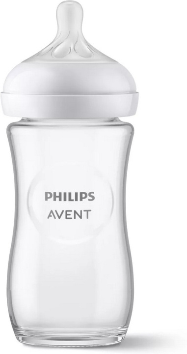 Philips Avent SCY933/01 Natural Response tåteflaske i glass, 240 ml i gruppen LEKER, BARN OG BABY / Babyprodukter / Smokker & Tannringer hos TP E-commerce Nordic AB (C69785)