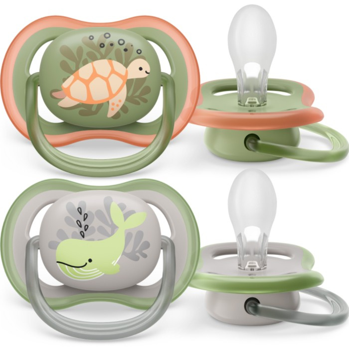 Philips Avent SCF085/60 Ultra Air-napp 6-18 måneder, 2 stk, skilpadde i gruppen LEKER, BARN OG BABY / Babyprodukter / Smokker & Tannringer hos TP E-commerce Nordic AB (C69806)