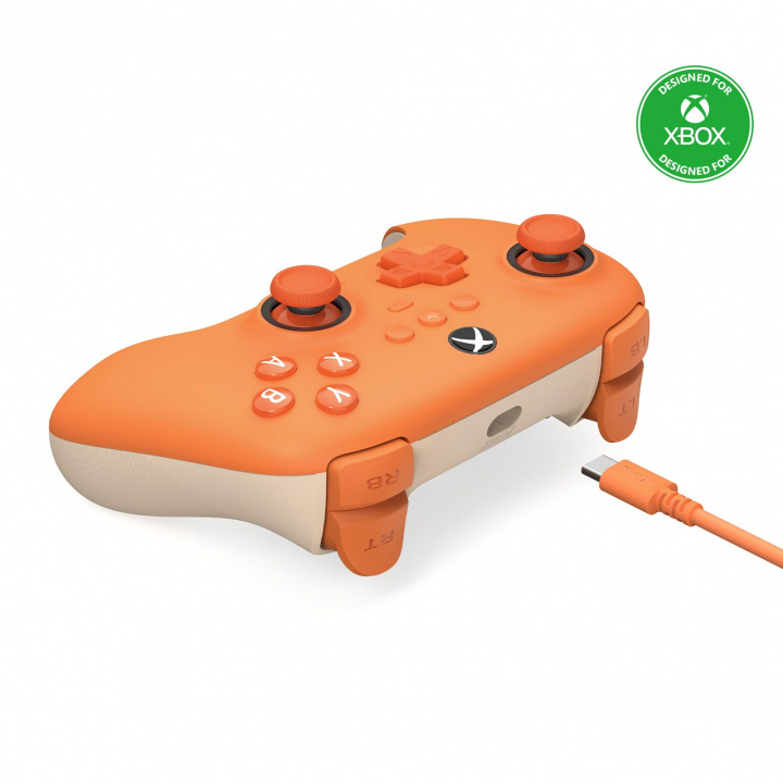 8Bitdo Ultimate C Wired kablet spillkontroller, oransje, Xbox i gruppen Elektronikk / TV-spill & tilbehør / Xbox Series X hos TP E-commerce Nordic AB (C69846)