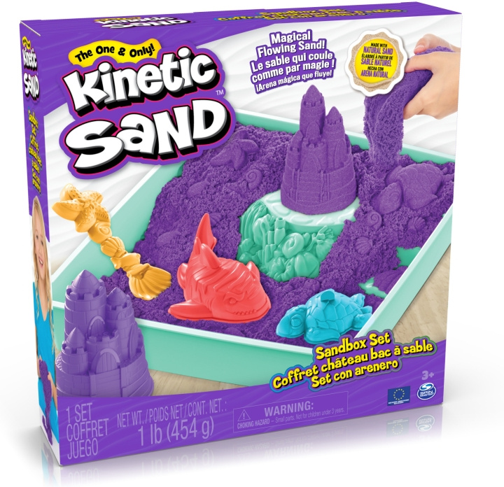 Kinetic Sand sandkassesett, lilla i gruppen LEKER, BARN OG BABY / Leker / Lek leire, lek sand og tilbehør hos TP E-commerce Nordic AB (C69988)