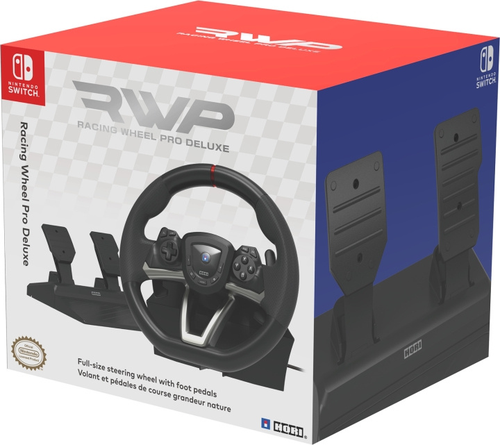 HORI Racing Wheel Pro Deluxe, Switch i gruppen Elektronikk / TV-spill & tilbehør / Nintendo Switch / Tilbehør hos TP E-commerce Nordic AB (C70154)