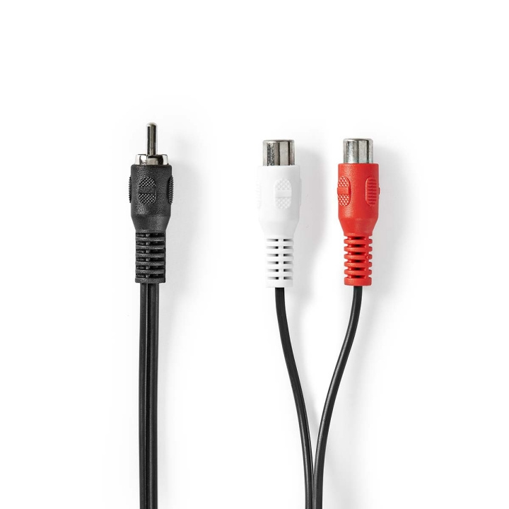 Nedis subwoofer Cable | RCA Han | 2x RCA Hun | Nikkel belagt | 0.20 m | Rund | 5.0 x 2.5 mm | Sort | Boks i gruppen Elektronikk / Kabler og adaptere / RCA / Adaptere hos TP E-commerce Nordic AB (C70196)