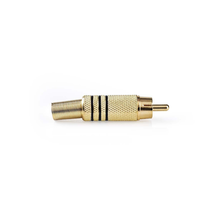 Nedis RCA Connector | Rett | Hann | Gull belagt | Lodde | Kabeltilførselsdiameter: 7.0 mm | Metall | Sort | 10 stk. | Konvolutt i gruppen Elektronikk / Kabler og adaptere / Lyd analog / Adaptere hos TP E-commerce Nordic AB (C70199)