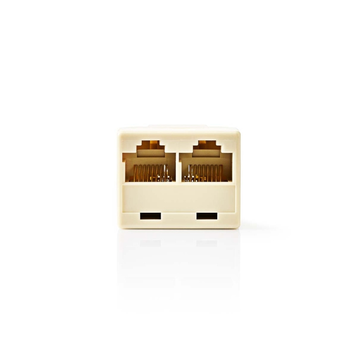 Nedis Telecom Network Splitter | RJ45 Hun | 2x RJ45 Female | Nikkel belagt | Elfenben | PVC | Boks i gruppen Elektronikk / Lyd & Bilde / Fast telefoni / Bord- og veggtelefoner hos TP E-commerce Nordic AB (C70217)