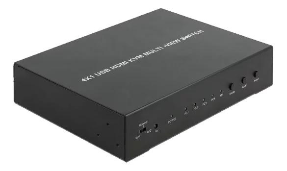 DeLOCK KVM 4 in 1 Multiview Switch 4 x HDMI with USB 2.0 i gruppen Datautstyr / Kabler og adaptere / HDMI/VGA/DVI-switcher hos TP E-commerce Nordic AB (C70469)