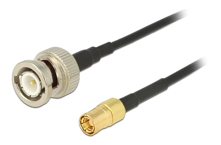 DeLOCK Antenna Cable BNC Plug > SMB Plug RG-174 1 m i gruppen Elektronikk / Kabler og adaptere / Antennekabler og tilbehør / Antennekabler hos TP E-commerce Nordic AB (C70474)