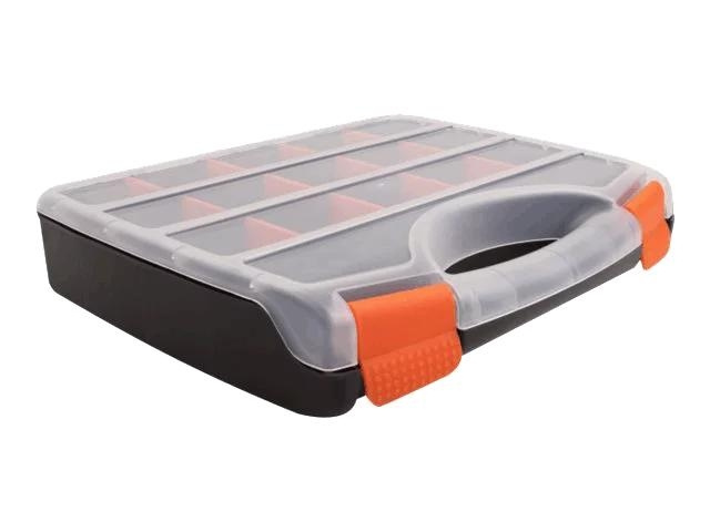 DeLOCK Sorting box 17 compartments 320 x 255 x 60 mm orange, black i gruppen HJEM, HUS OG HAGE / Verktøy / Annet verktøy og tilbehør hos TP E-commerce Nordic AB (C70492)