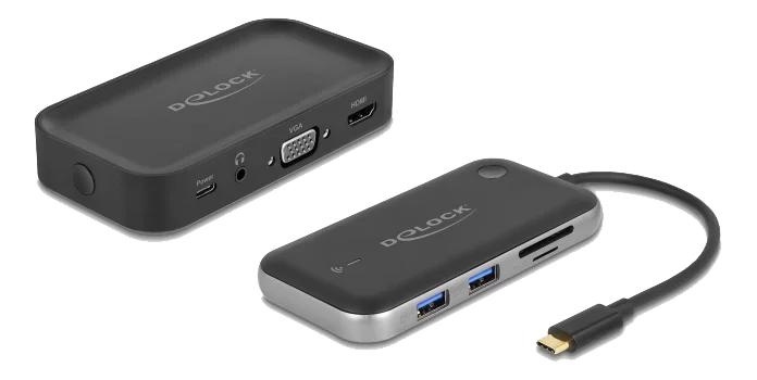 DeLOCK Wireless Display USB Type-C Adapter Full HD - HDMI + VGA i gruppen Datautstyr / Datamaskin Tilbehør / USB-Hubs hos TP E-commerce Nordic AB (C70504)