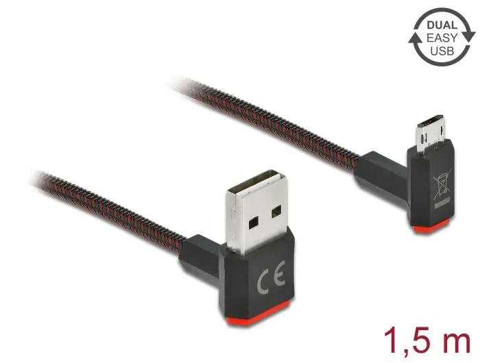 DeLOCK EASY-USB 2.0 Cable Type-A male to EASY-USB Type Micro-B male i gruppen Datautstyr / Kabler og adaptere / USB / USB-A / Kabler hos TP E-commerce Nordic AB (C70511)