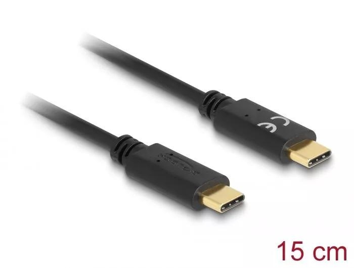 DeLOCK USB Type-C™ Charging Cable 15 cm PD 5 A with E-Marker i gruppen Datautstyr / Kabler og adaptere / elektriske kabler hos TP E-commerce Nordic AB (C70530)