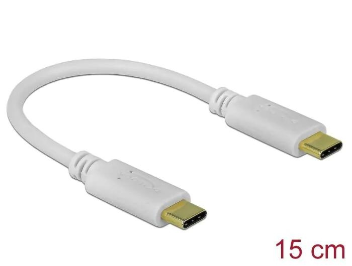 DeLOCK USB Type-C™ Charging Cable 15 cm PD 100 W with E-Marker i gruppen Datautstyr / Kabler og adaptere / elektriske kabler hos TP E-commerce Nordic AB (C70531)