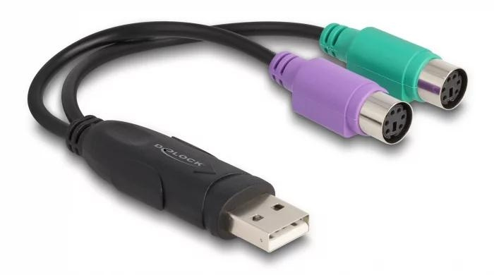 DeLOCK USB to PS/2 Adapter i gruppen Elektronikk / Kabler og adaptere hos TP E-commerce Nordic AB (C70591)