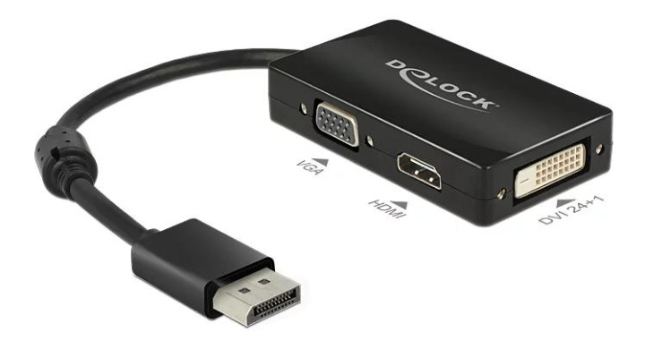 DeLOCK DisplayPort to HDMI/VGA/DVI adapter, 1920x1200 in 60Hz i gruppen Datautstyr / Kabler og adaptere / DisplayPort / Adaptere hos TP E-commerce Nordic AB (C70602)