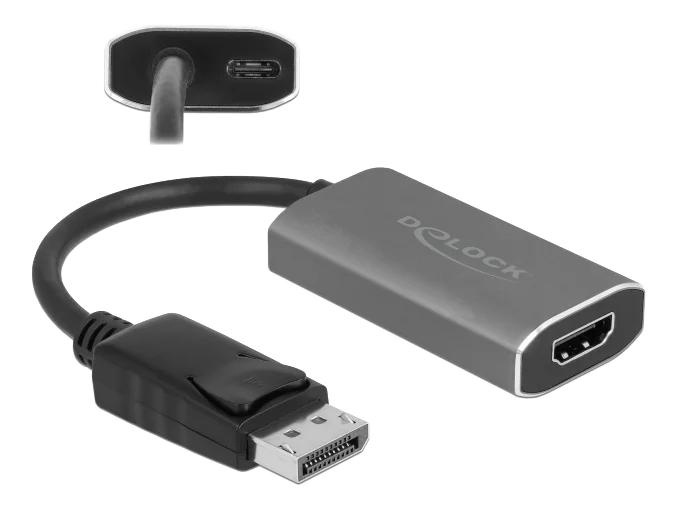 DeLOCK Active DisplayPort 1.4 to HDMI Adapter 8K with HDR function i gruppen Datautstyr / Kabler og adaptere / DisplayPort / Adaptere hos TP E-commerce Nordic AB (C70608)