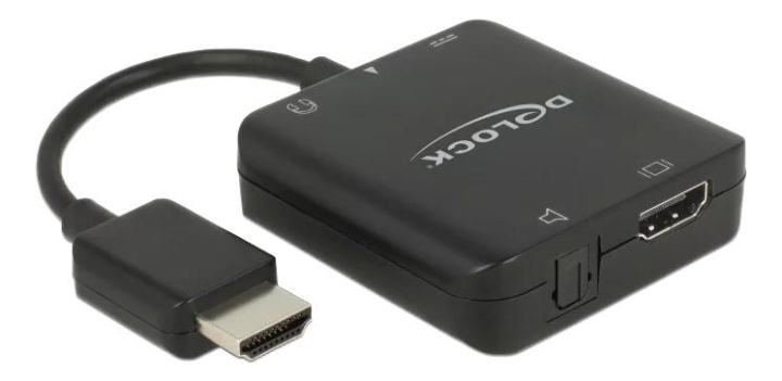 DeLOCK HDMI Audio Extractor 4K 60 Hz compact, black i gruppen Elektronikk / Kabler og adaptere / HDMI / Adaptere hos TP E-commerce Nordic AB (C70611)