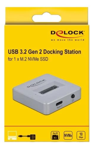 DeLOCK M.2 Docking Station M.2 NVMe PCIe SSD w/ USB TypeC™ female i gruppen Datautstyr / Bærbare datamaskiner og tilbehør / Dokkingstasjoner hos TP E-commerce Nordic AB (C70616)