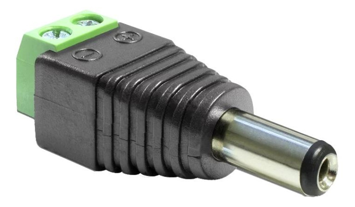 DeLOCK Adapter DC 5.5 x 2.5 mm male > Terminal Block 2 pin i gruppen HJEM, HUS OG HAGE / El og belysning / Elinstallasjon / Tilbehør hos TP E-commerce Nordic AB (C70630)