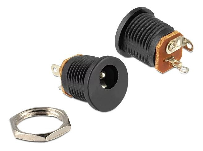 DeLOCK Installation socket DC 2.1 x 5.5 mm soldering version i gruppen Datautstyr / Datamaskin Tilbehør / Annet hos TP E-commerce Nordic AB (C70631)