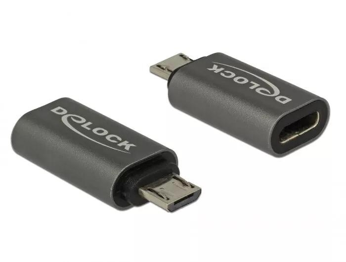 DeLOCK Adapter USB 2.0 Micro-B male to USB Type-C™ 2.0 female i gruppen Datautstyr / Kabler og adaptere / USB / USB-C hos TP E-commerce Nordic AB (C70639)