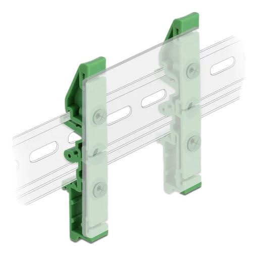 DeLOCK DIN rail clip for PCB 85 mm 4 pieces i gruppen Datautstyr / Datamaskin Tilbehør / Annet hos TP E-commerce Nordic AB (C70646)